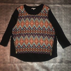 Flowy Black Pattern Top